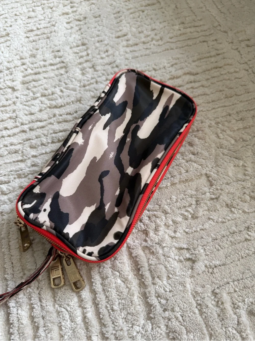 Trina Camouflage Print Nylon Wristlet Pouch